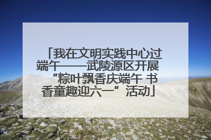 我在文明实践中心过端午——武陵源区开展“粽叶飘香庆端午 书香童趣迎六一”活动