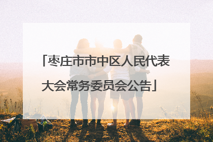 枣庄市市中区人民代表大会常务委员会公告