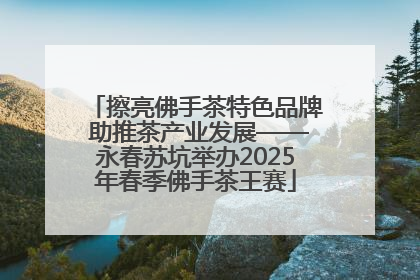 擦亮佛手茶特色品牌 助推茶产业发展——永春苏坑举办2025年春季佛手茶王赛