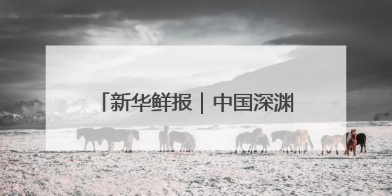新华鲜报｜中国深渊科考，走向世界！