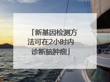 新基因检测方法可在2小时内诊断脑肿瘤