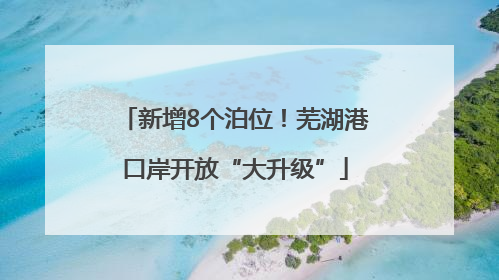 新增8个泊位！芜湖港口岸开放“大升级”