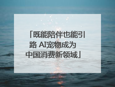 既能陪伴也能引路 AI宠物成为中国消费新领域