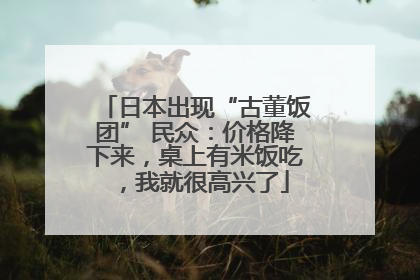 日本出现“古董饭团” 民众：价格降下来，桌上有米饭吃，我就很高兴了