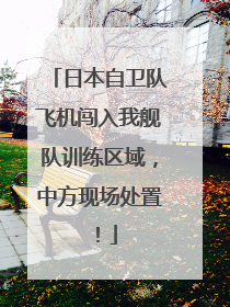日本自卫队飞机闯入我舰队训练区域，中方现场处置！