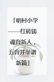 明村小学——红砖铸魂育新人，五育并举谱新篇