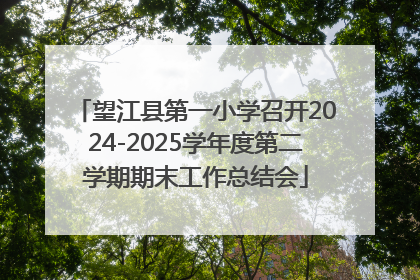 望江县第一小学召开2024-2025学年度第二学期期末工作总结会