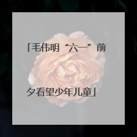 毛伟明“六一”前夕看望少年儿童