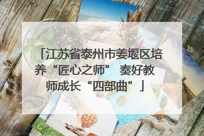 江苏省泰州市姜堰区培养“匠心之师” 奏好教师成长“四部曲”