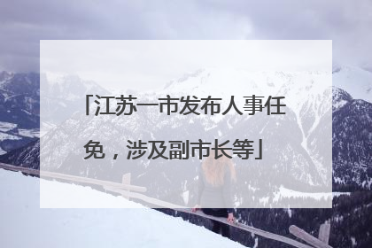 江苏一市发布人事任免，涉及副市长等