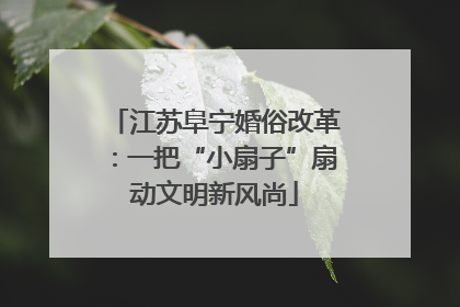 江苏阜宁婚俗改革：一把“小扇子”扇动文明新风尚
