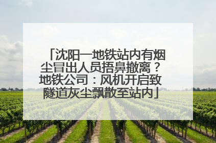 沈阳一地铁站内有烟尘冒出人员捂鼻撤离？地铁公司：风机开启致隧道灰尘飘散至站内