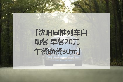沈阳局推列车自助餐 早餐20元午餐晚餐30元