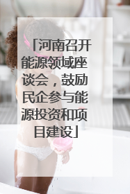 河南召开能源领域座谈会，鼓励民企参与能源投资和项目建设