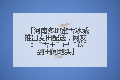 河南多地蜜雪冰城推出麦田配送，网友：“雪王”已“卷”到田间地头