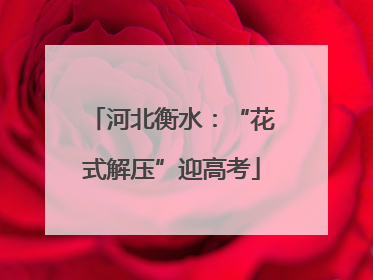 河北衡水：“花式解压”迎高考