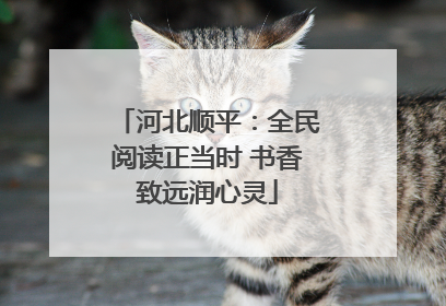 河北顺平：全民阅读正当时 书香致远润心灵