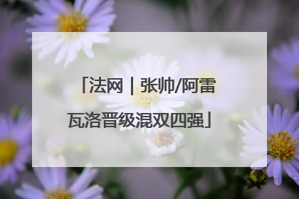 法网｜张帅/阿雷瓦洛晋级混双四强