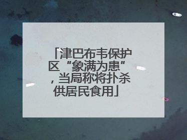 津巴布韦保护区“象满为患”，当局称将扑杀供居民食用