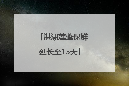 洪湖莲蓬保鲜延长至15天