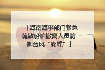 海南海事部门紧急疏散船舶撤离人员防御台风“蝴蝶”