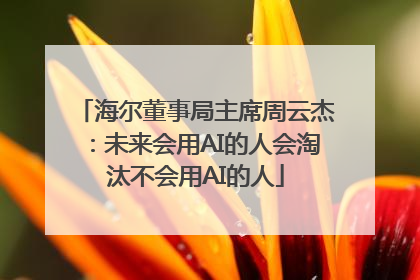 海尔董事局主席周云杰：未来会用AI的人会淘汰不会用AI的人