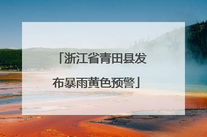 浙江省青田县发布暴雨黄色预警