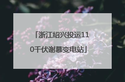 浙江绍兴投运110千伏谢慕变电站