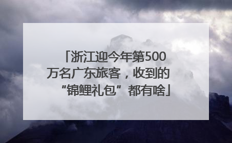 浙江迎今年第500万名广东旅客，收到的“锦鲤礼包”都有啥