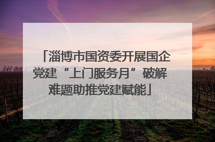 淄博市国资委开展国企党建“上门服务月”破解难题助推党建赋能