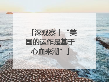 深观察丨“美国的运作是基于心血来潮”
