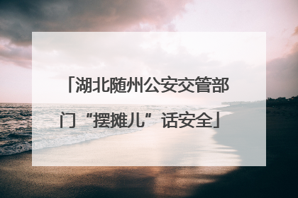 湖北随州公安交管部门“摆摊儿”话安全