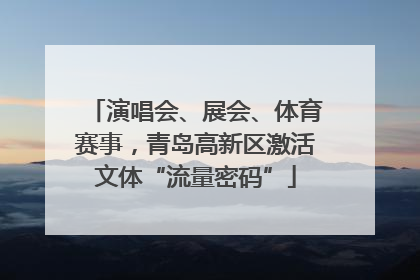 演唱会、展会、体育赛事，青岛高新区激活文体“流量密码”