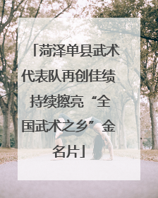 菏泽单县武术代表队再创佳绩 持续擦亮“全国武术之乡”金名片