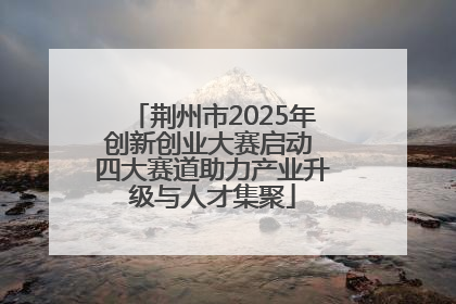 荆州市2025年创新创业大赛启动 四大赛道助力产业升级与人才集聚