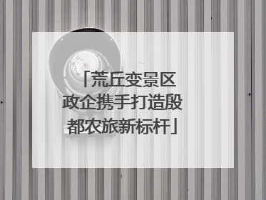 荒丘变景区 政企携手打造殷都农旅新标杆