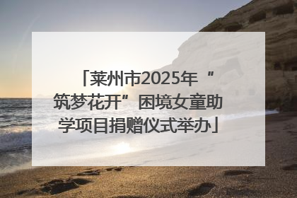 莱州市2025年“筑梦花开”困境女童助学项目捐赠仪式举办