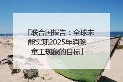 联合国报告：全球未能实现2025年消除童工现象的目标