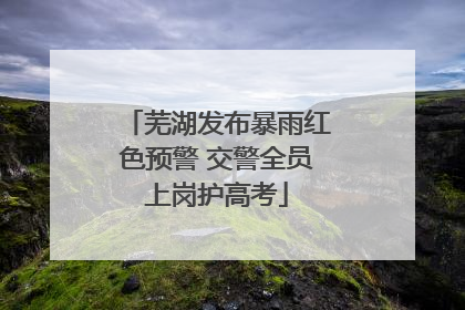 芜湖发布暴雨红色预警 交警全员上岗护高考