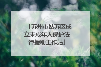 苏州市姑苏区成立未成年人保护法律援助工作站