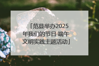 范县举办2025年我们的节日·端午文明实践主题活动