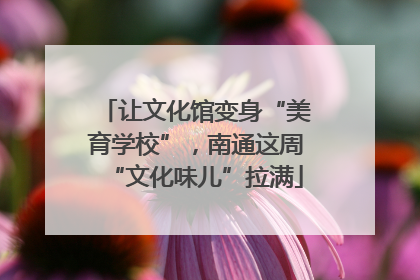 让文化馆变身“美育学校”，南通这周“文化味儿”拉满