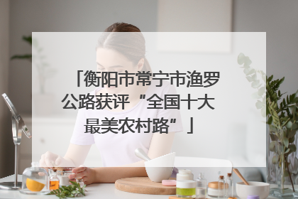 衡阳市常宁市渔罗公路获评“全国十大最美农村路”
