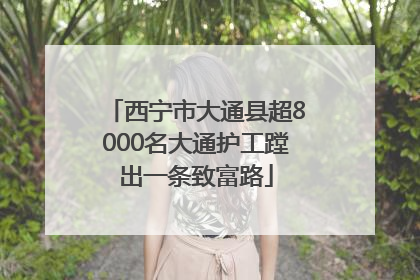西宁市大通县超8000名大通护工蹚出一条致富路