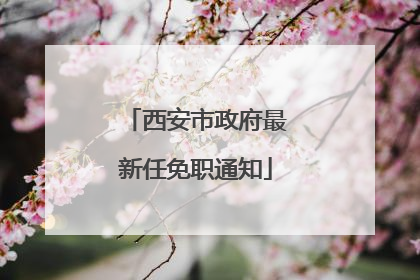 西安市政府最新任免职通知