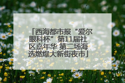 西海都市报“爱尔眼科杯”第11届社区嘉年华 第二场海选燃爆大新街夜市
