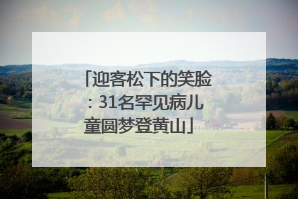 迎客松下的笑脸：31名罕见病儿童圆梦登黄山