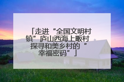 走进“全国文明村镇”庐山西海上畈村 探寻和美乡村的“幸福密码”