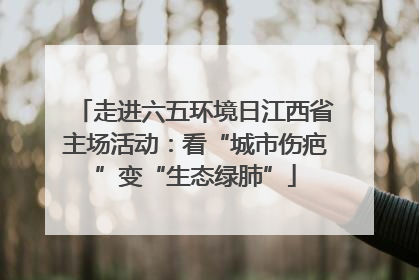 走进六五环境日江西省主场活动：看“城市伤疤”变“生态绿肺”
