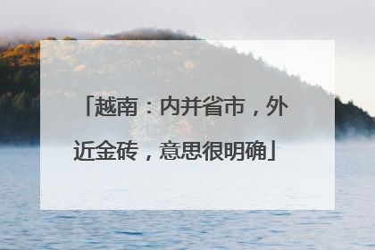 越南：内并省市，外近金砖，意思很明确